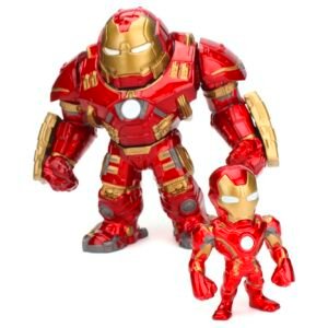 Jada- 2 Figuras de Metal de Iroman-Hulkbuster de 15 cm y 4 cm, con