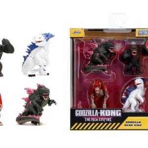 Jada Toys Juego de 4 Figuras Godzilla x Kong (Godzilla, King Kong,