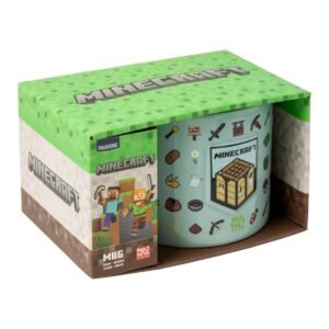 Taza de café grande con diseño de Minecraft, cerámica, con licencia